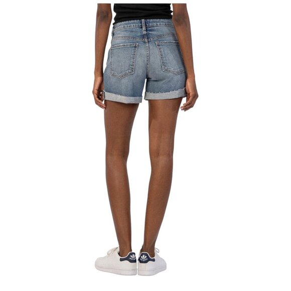 Kut from The Kloth Womens High Waist Jane Raw Hem Denim Jean Shorts Sz 6 New - Picture 2 of 8